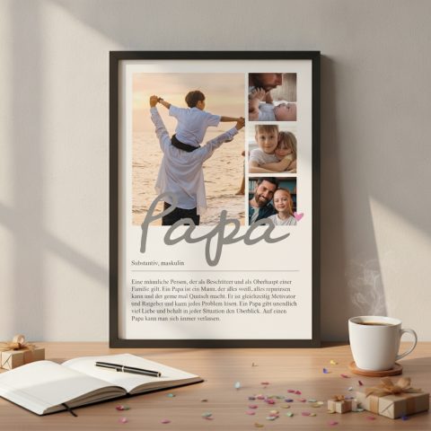 Personalisiertes Fotoposter für Papa zum Geburtstag