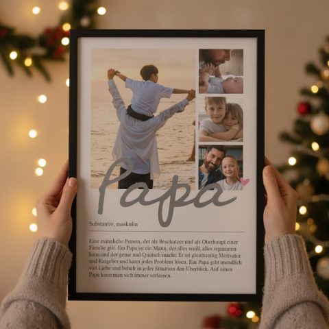 Weihnachtsgeschenk für Papa mit eigenen Fotos in A4