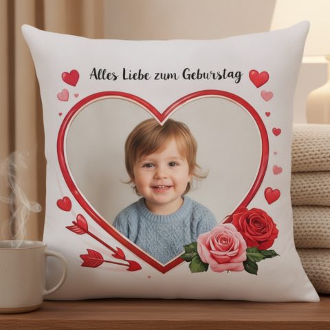 Fotokissen zum Geburtstag der Freundin selbst gestalten