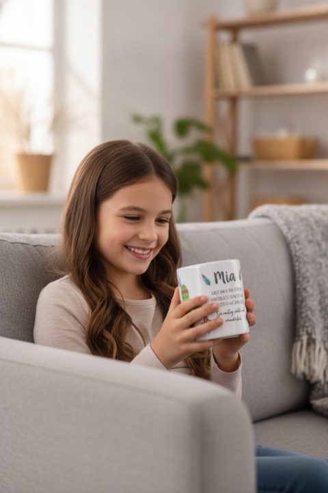 Personalisierte Spardose mit Kaktus und Namen fürs Kinderzimmer