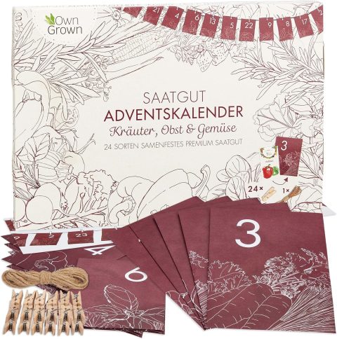 Saatgut-Adventskalender für Gartenfreunde
