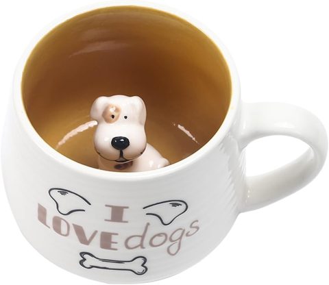 3D-Hundetasse aus Keramik für Hundeliebhaber
