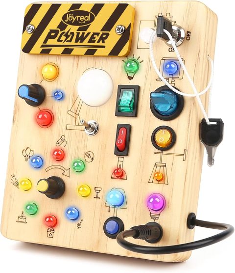 Busy Board aus Holz – Motorikspielzeug ab 1 Jahr