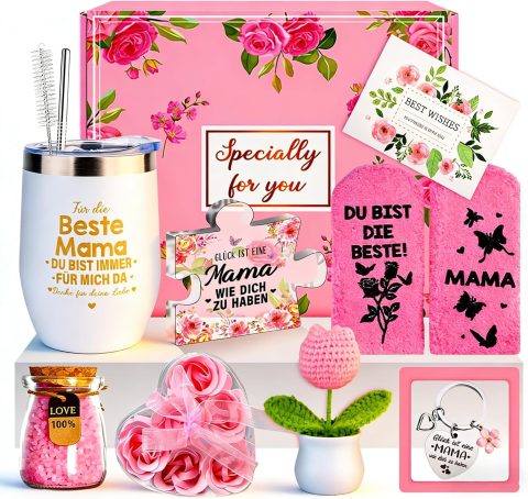 Geschenkbox für Mama – Thermobecher & Wohlfühl-Set