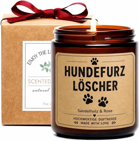 Lustige Duftkerze als Geschenk für Hundebesitzer