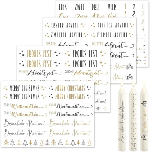 Kerzentattoos für Weihnachten – kreatives Mitbringsel