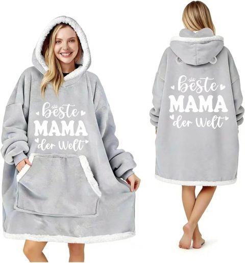 Kuschelige Hoodie-Decke für Mama – Geschenkidee