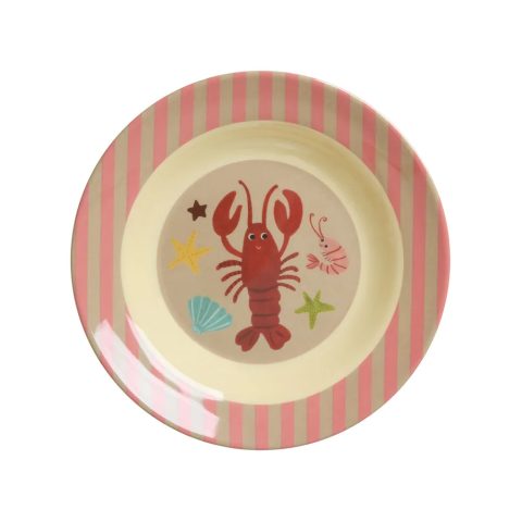 Kleine Melaminschüssel mit Ozean-Print für Babys