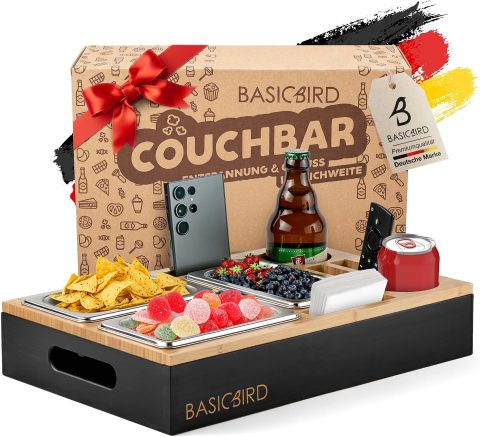 Couchbar mit Snackschalen – Geschenk für Serienabende