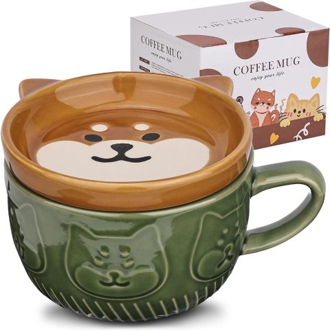 Keramiktasse mit Hundemotiv für Hundefans