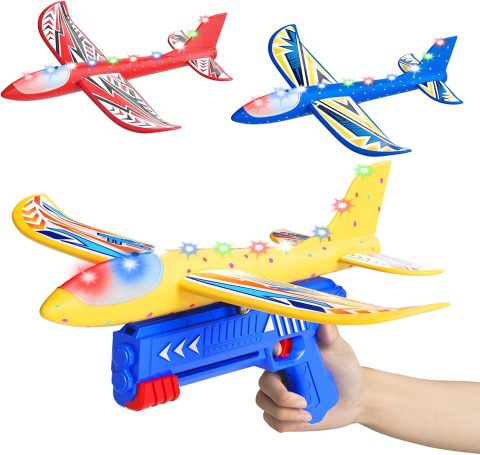Flugzeug-Katapult mit Schaumgleitern für Kinder