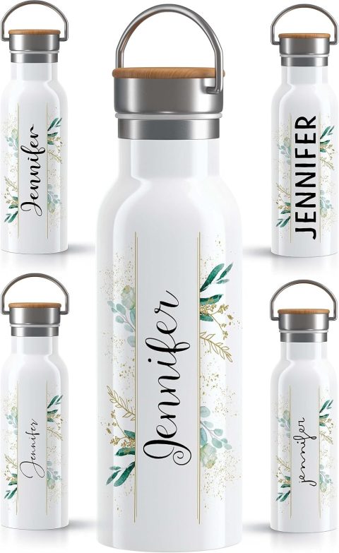 Thermo-Trinkflasche mit Namen – Geschenk für Frauen