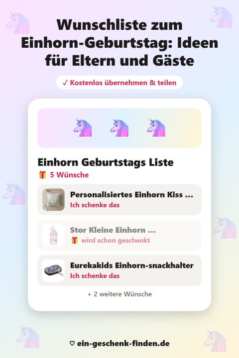 Wunschliste zum Einhorn-Geburtstag: Ideen für Kinder und Gäste