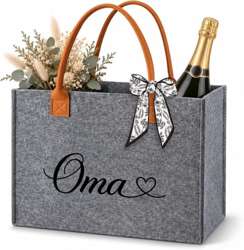 Filztasche mit Oma-Motiv – Geschenk zum Geburtstag