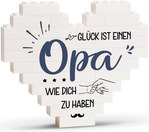 Herzförmige Deko für den Opa – kleines Geschenk