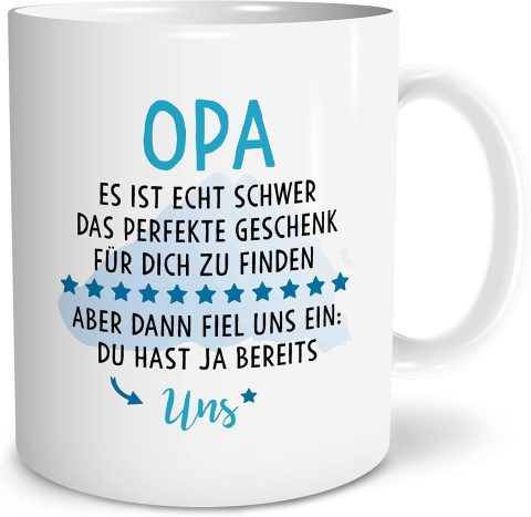 Tasse mit Spruch für Opa – Geschenk zu Weihnachten