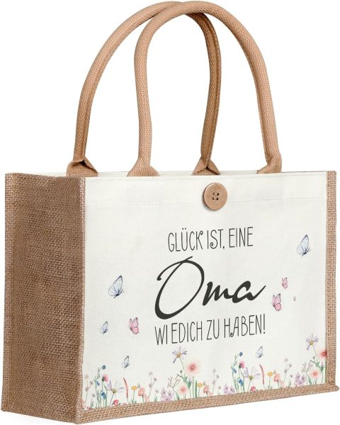 Jutebeutel als nachhaltiges Geschenk für Oma und Frauen