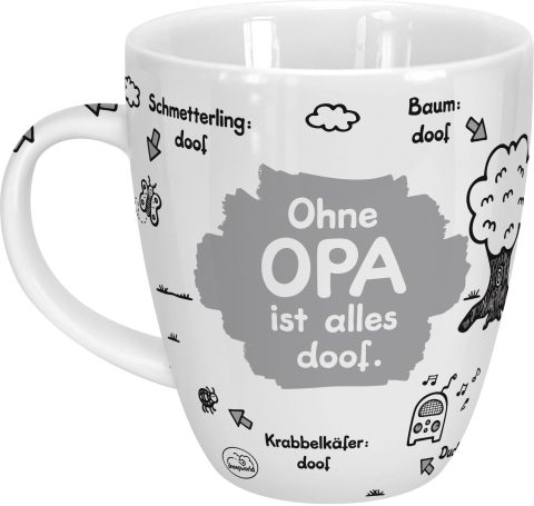 Sheepworld Tasse „Ohne Opa ist alles doof“ als Einzugsgeschenk