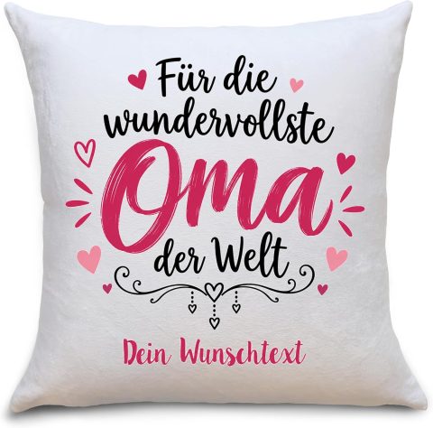 Personalisiertes Kissen für Oma – Geschenk von Enkeln