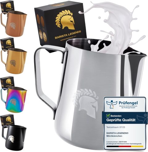 Milchkännchen aus Edelstahl für Latte Art-Fans