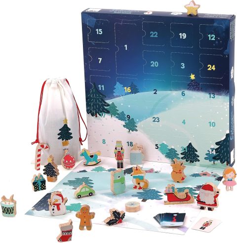Tast-Adventskalender aus Holz für Kinder ab 2 Jahren