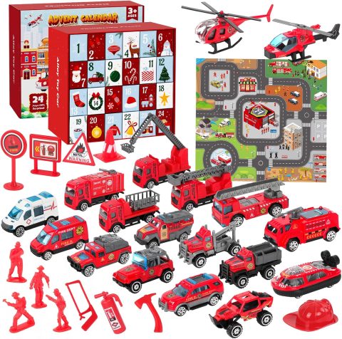 Feuerwehr-Adventskalender für Jungen ab 3 Jahren