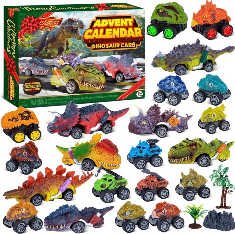 Dino-Auto-Adventskalender für Jungen ab 3 Jahren