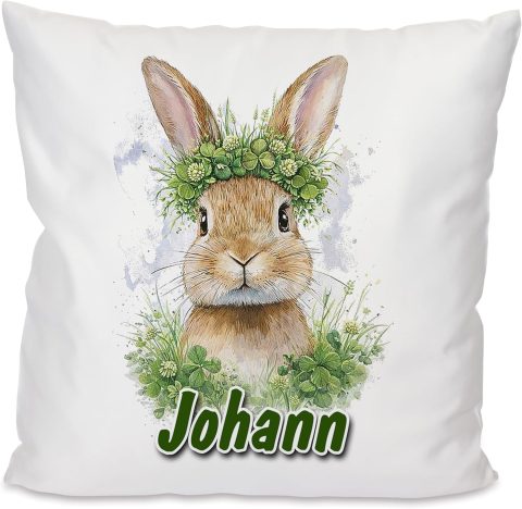 Namenskissen mit Hase – persönliches Geschenk für Kinder