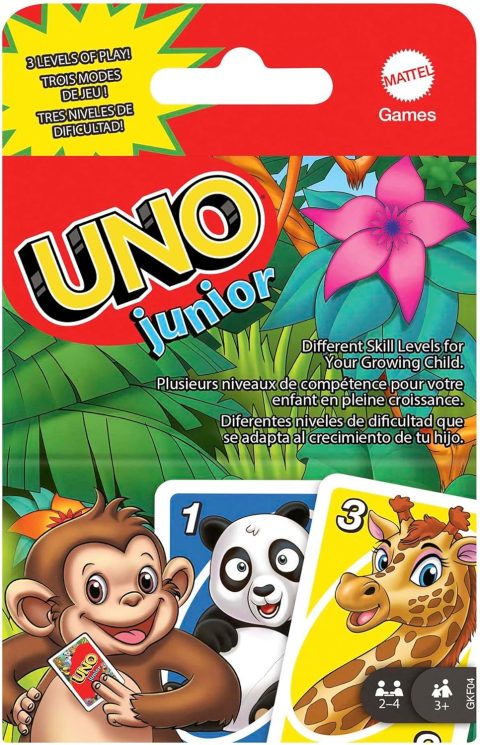 UNO Junior mit Zootieren – Kartenspiel für Kinder ab 3