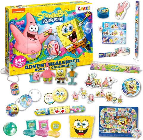SpongeBob-Adventskalender für Kinder mit 24 Türchen