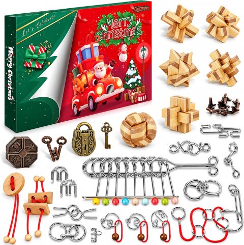 Rätsel-Adventskalender mit 24 Knobelspielen für Tüftler
