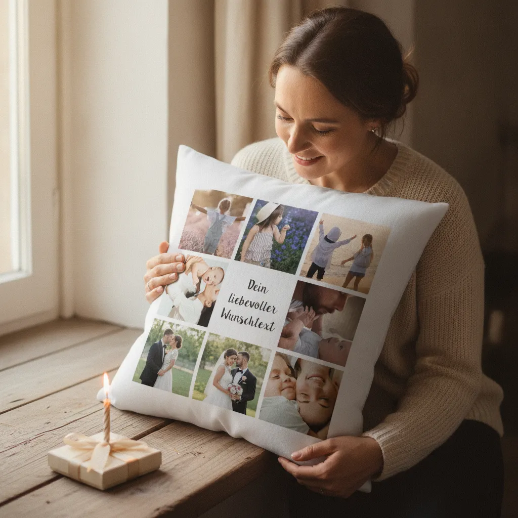 Familienfotos als Kissen – Geschenkidee zum Einzug oder Umzug – Bild 7