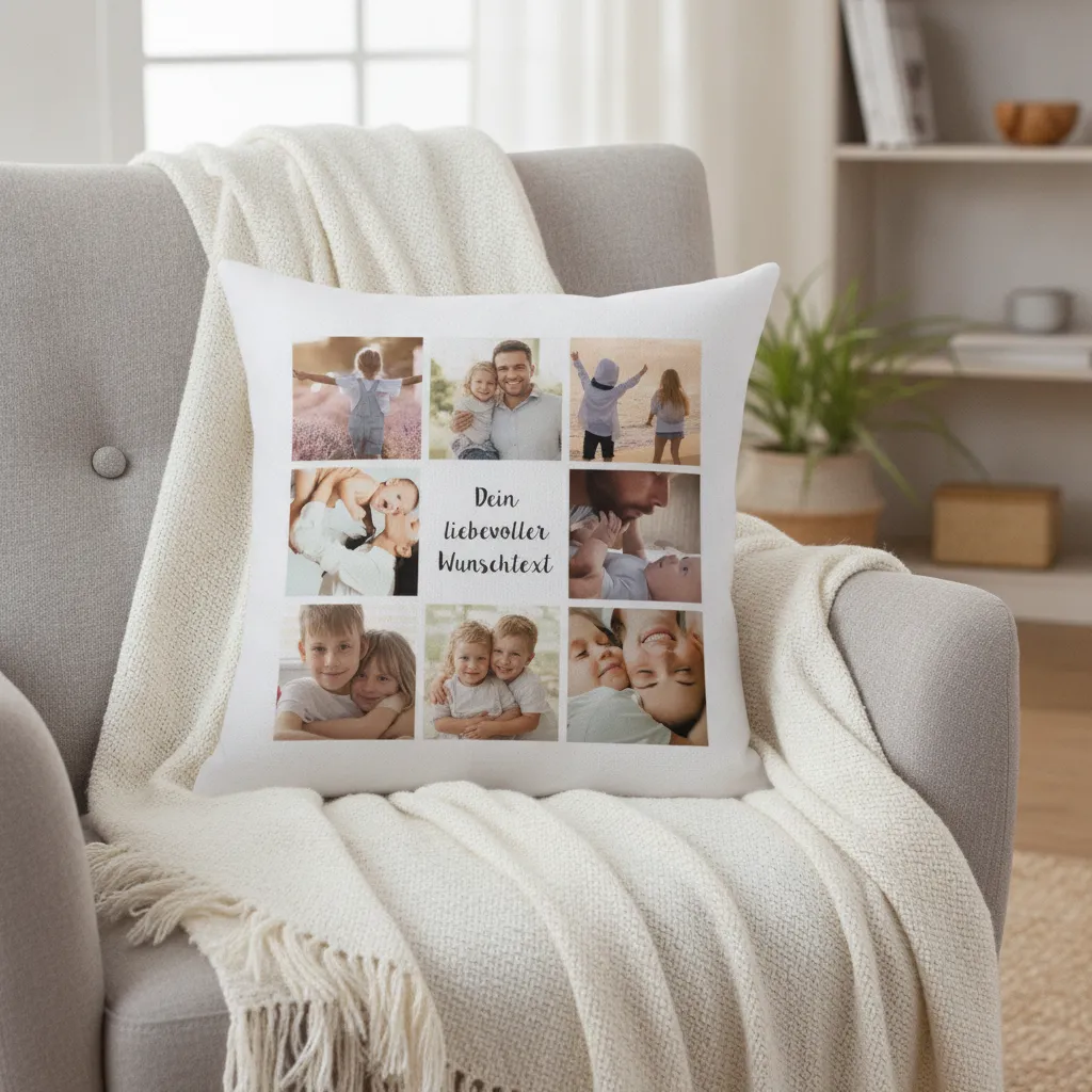 Familienfotos als Kissen – Geschenkidee zum Einzug oder Umzug – Bild 2