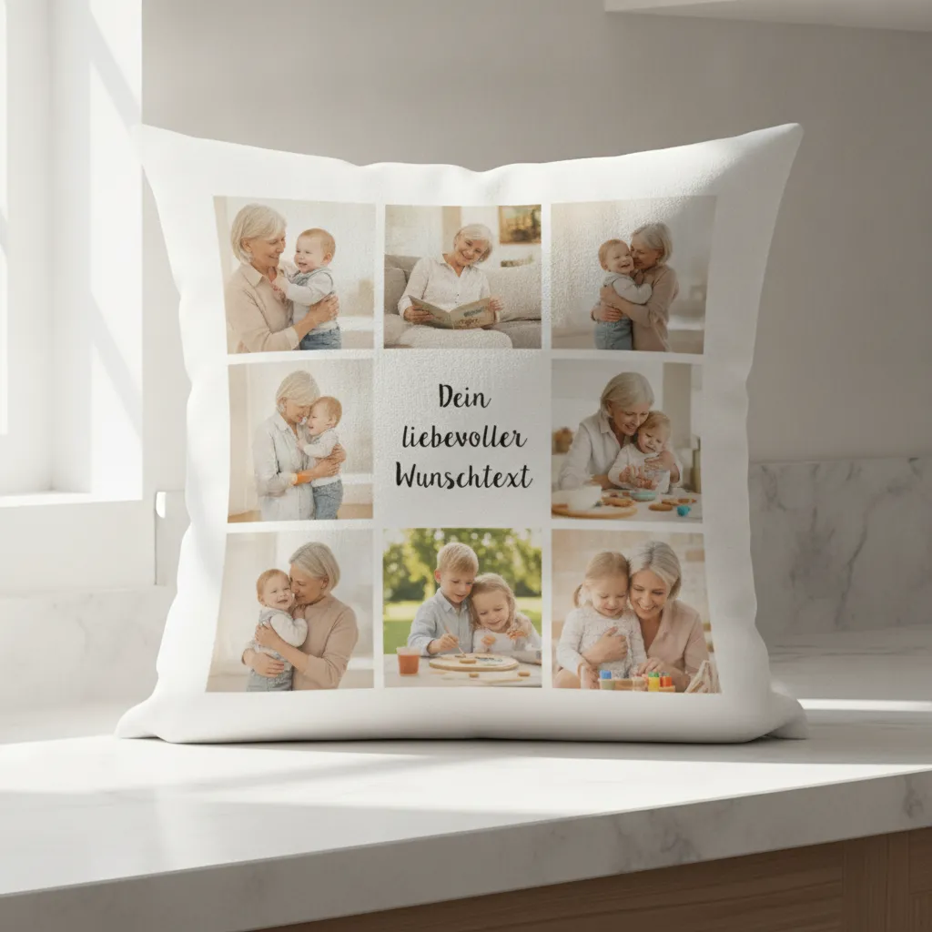 Familienfotos als Kissen – Geschenkidee zum Einzug oder Umzug – Bild 3