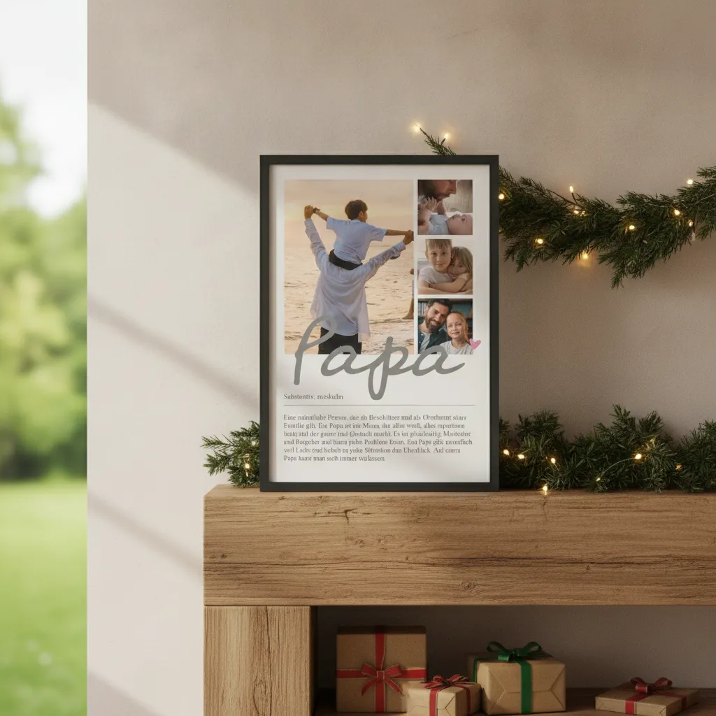 Definition Papa Poster mit eigenen Fotos in A4 – Bild 2