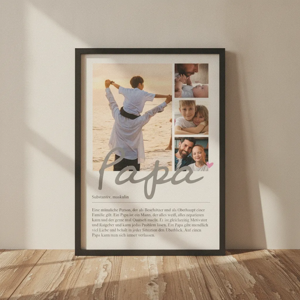 Definition Papa Poster mit eigenen Fotos in A4 – Bild 9