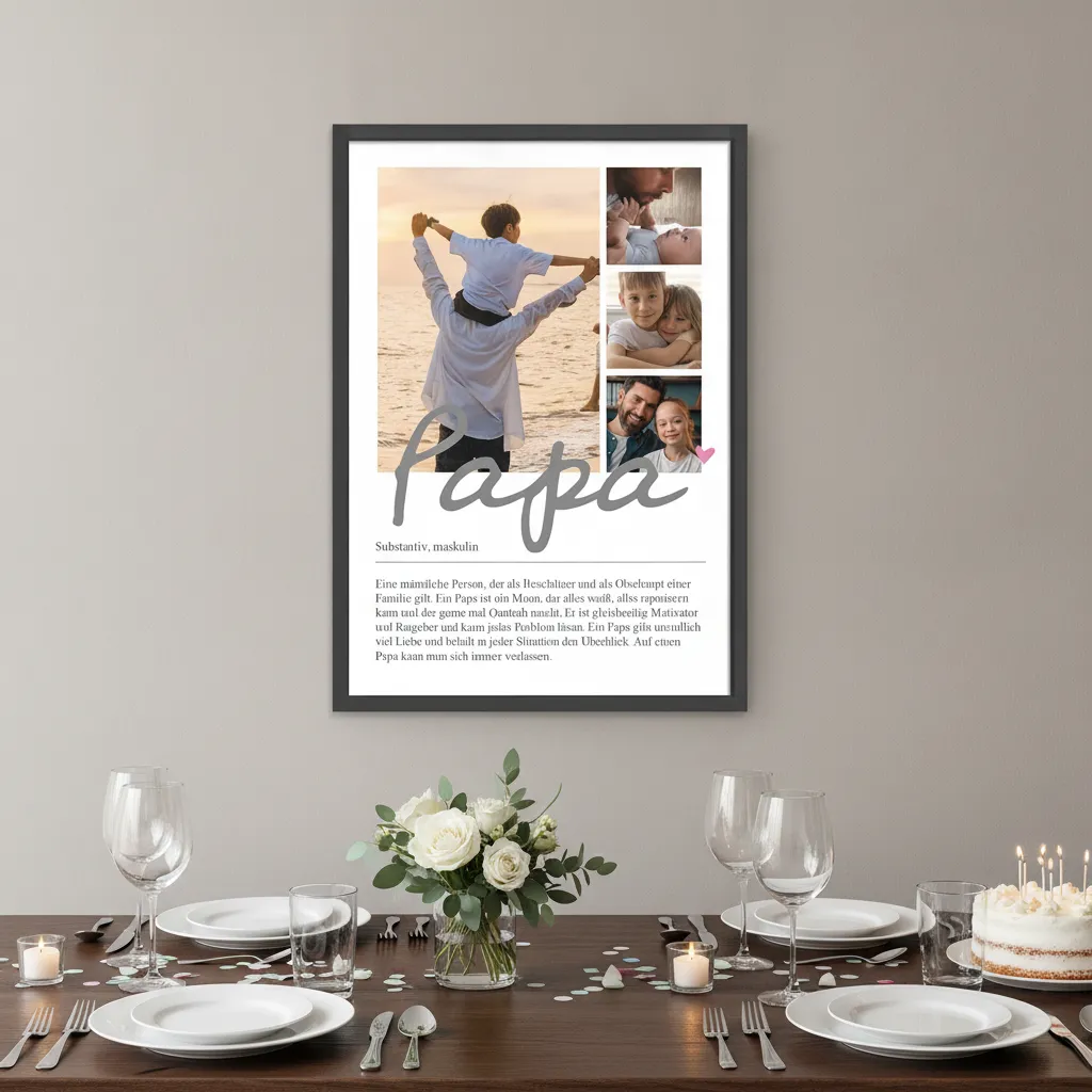 Definition Papa Poster mit eigenen Fotos in A4 – Bild 8