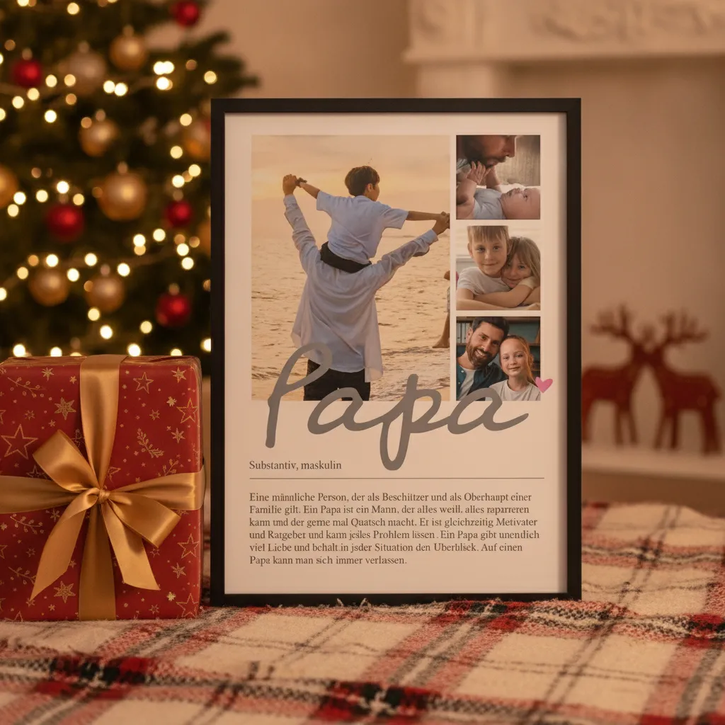 Definition Papa Poster mit eigenen Fotos in A4 – Bild 4