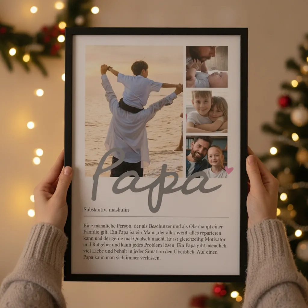 Definition Papa Poster mit eigenen Fotos in A4 – Bild 5