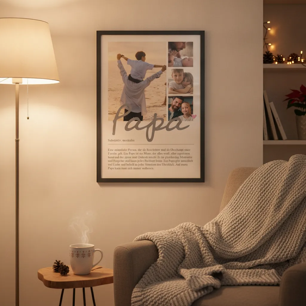 Definition Papa Poster mit eigenen Fotos in A4 – Bild 3