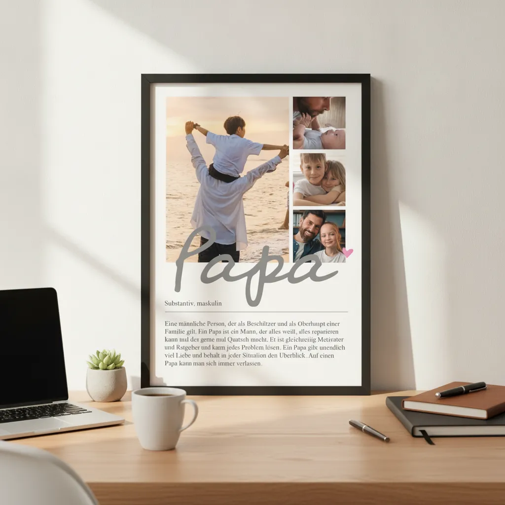 Personalisiertes Fotogeschenk Papa: Poster in A4 oder A3