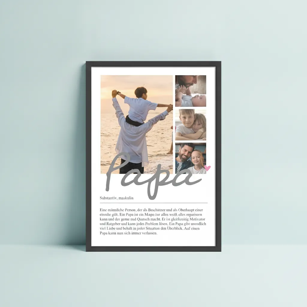 Definition Papa Poster mit eigenen Fotos in A4 – Bild 10