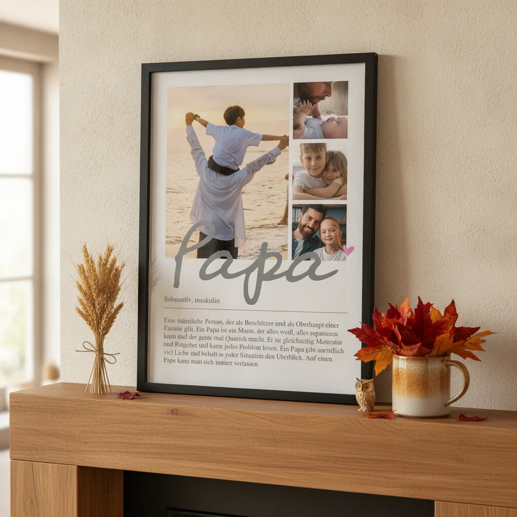 Definition Papa Poster mit eigenen Fotos in A4 – Bild 7