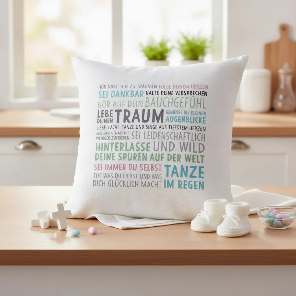 Kissen mit Spruch zur Firmung – Geschenk und Deko – Bild 6