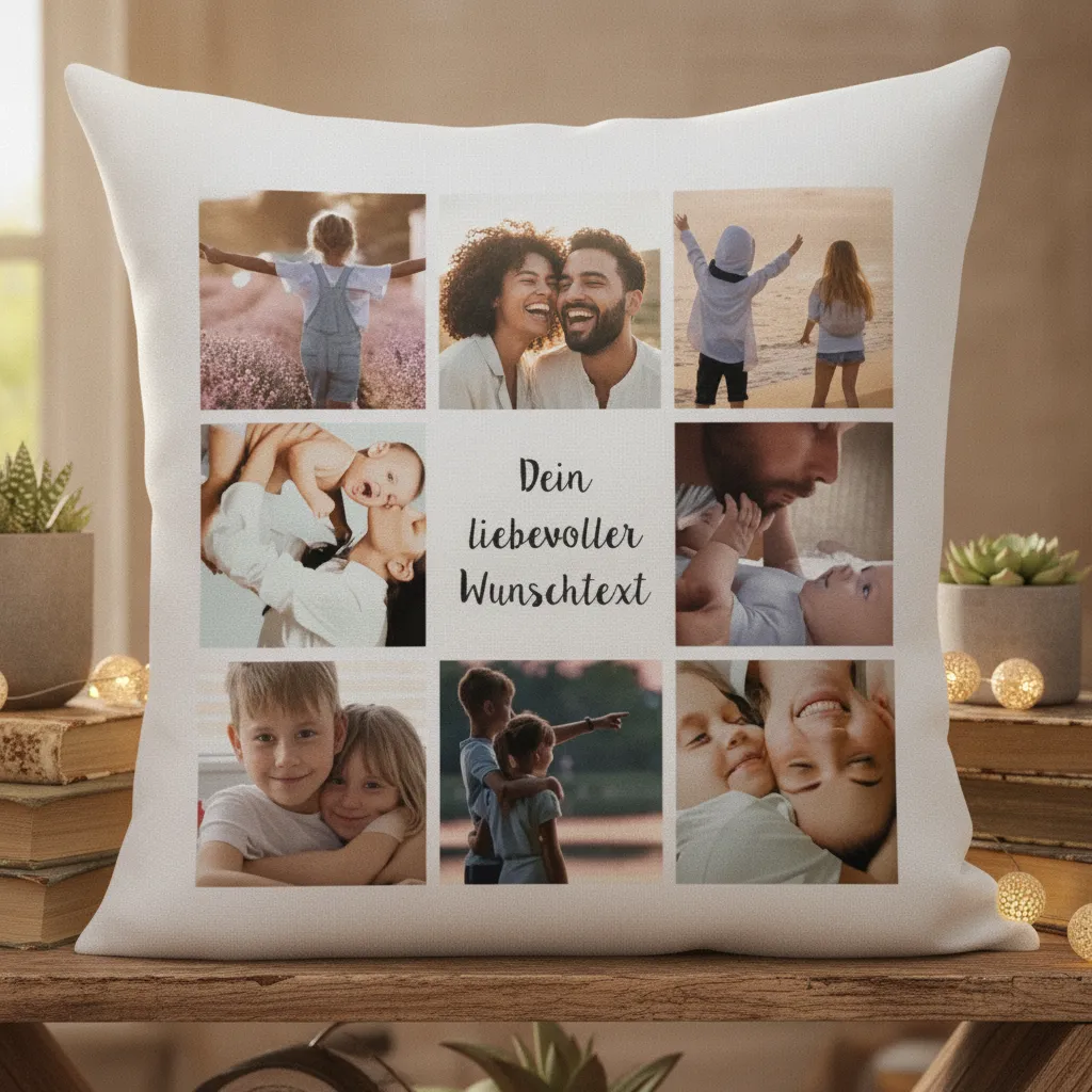 Familienfotos als Kissen – Geschenkidee zum Einzug oder Umzug – Bild 9