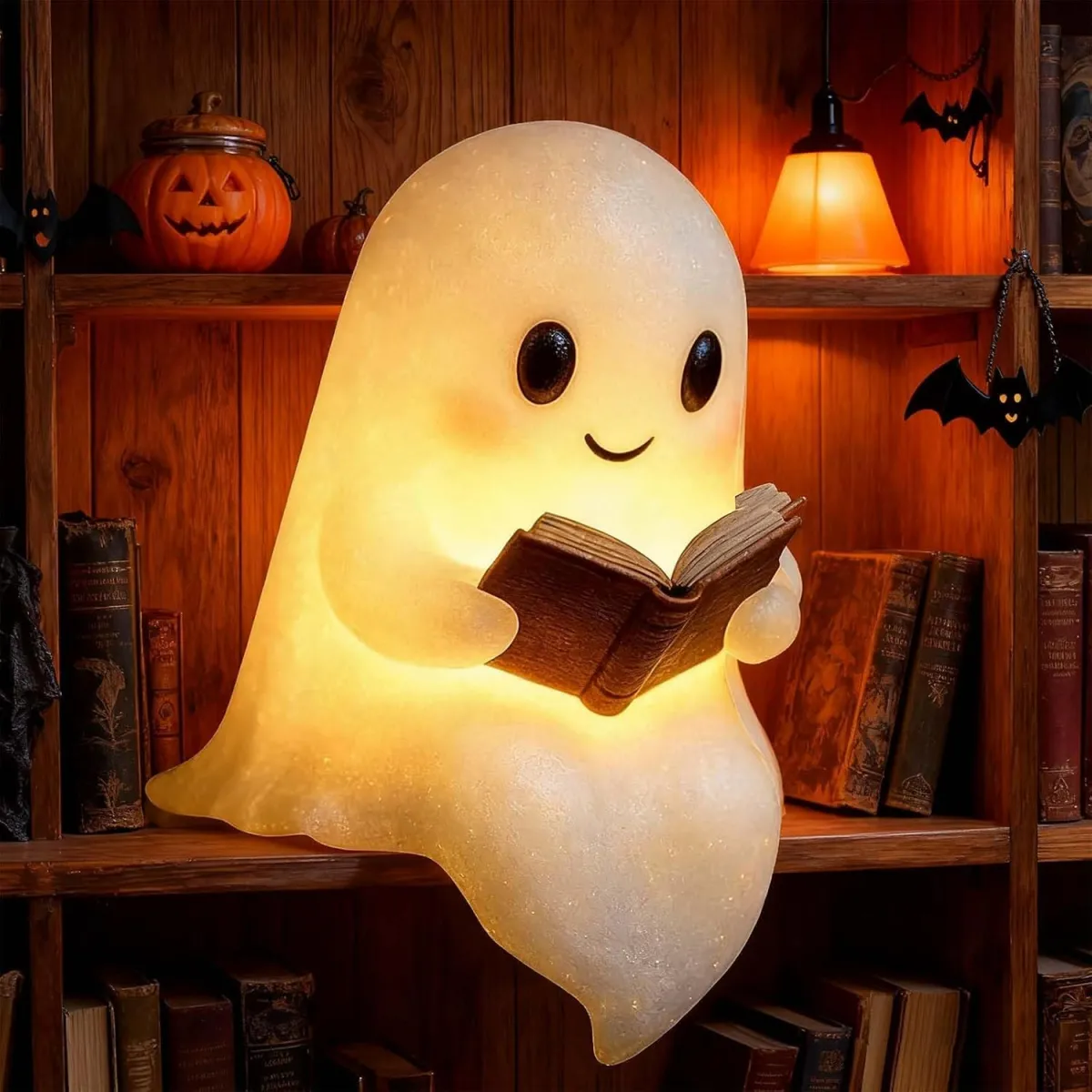 Geister-Leselampe für Kinder – kuscheliges Nachtlicht zu Halloween