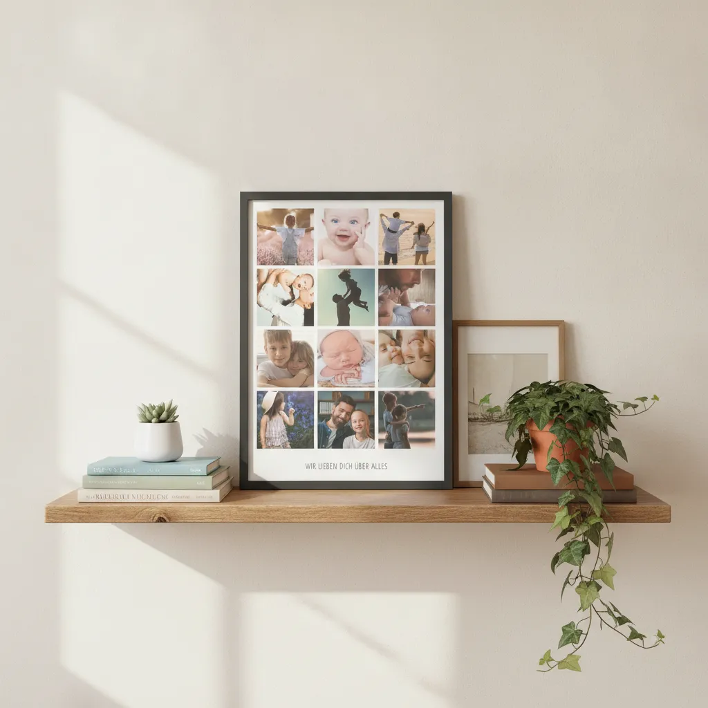 Fotocollage im Rahmen als Geburtstagsgeschenk für Mama – Bild 7