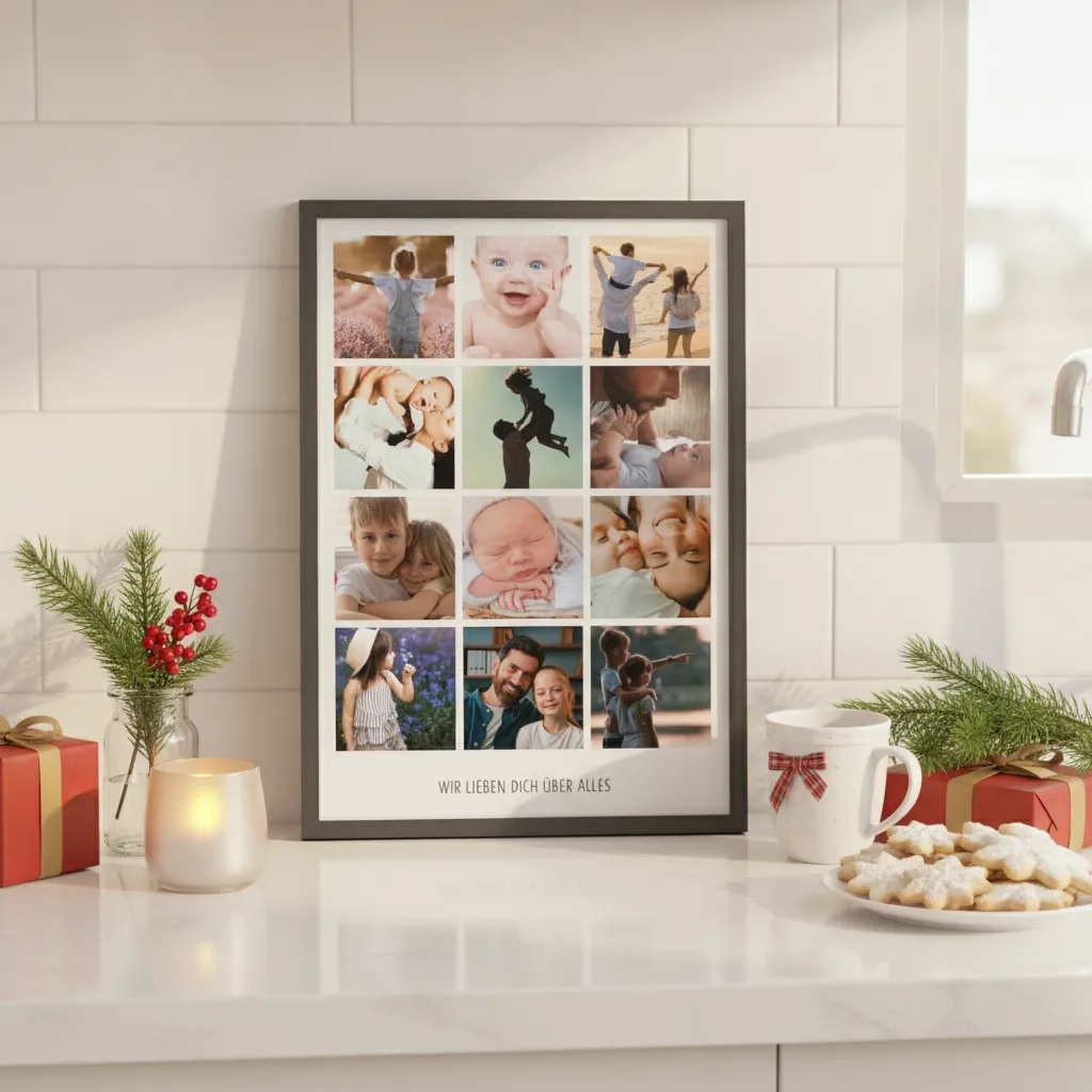 Fotocollage im Rahmen als Geburtstagsgeschenk für Mama – Bild 2