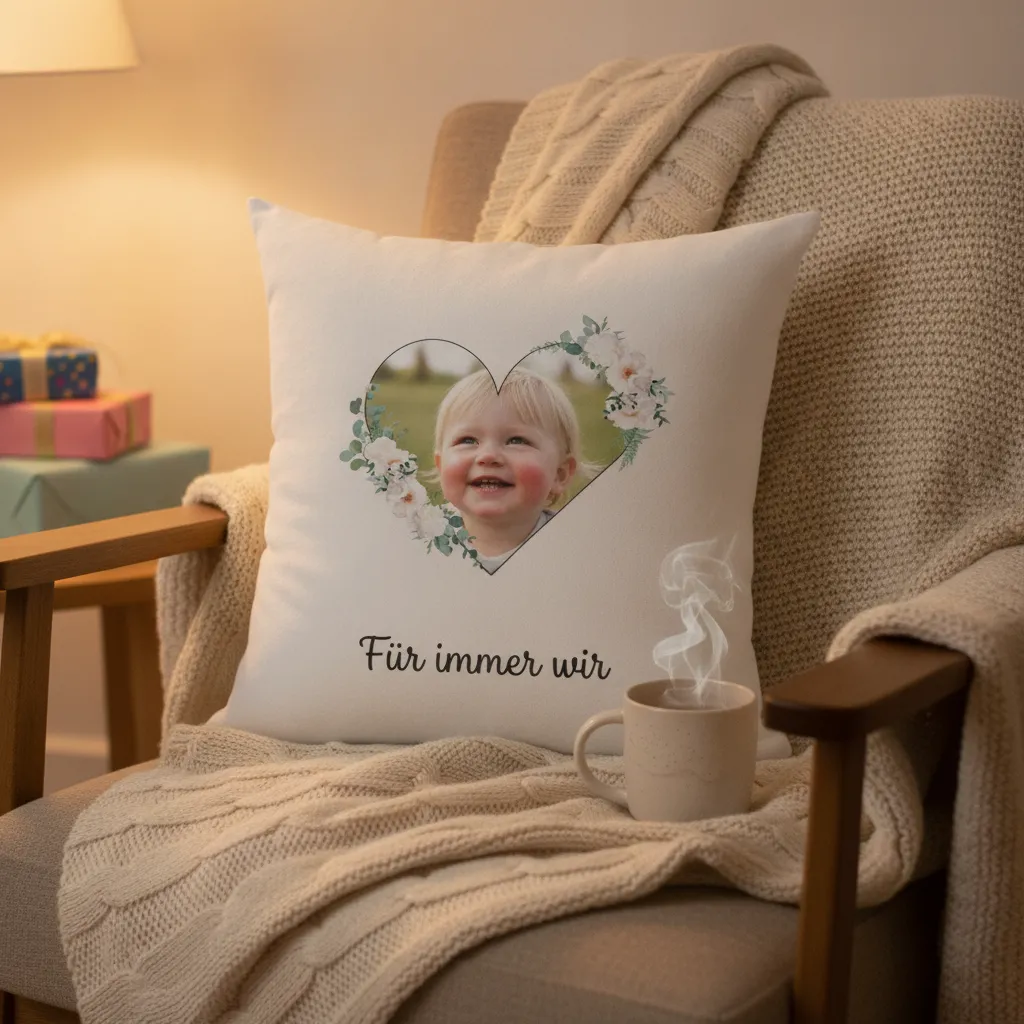 Personalisiertes Fotokissen als Hochzeitsgeschenk fuer das Brautpaar – Bild 4