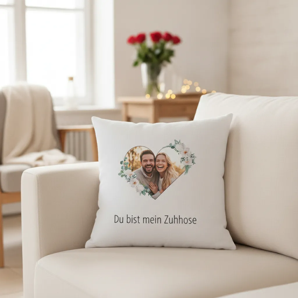 Personalisiertes Fotokissen als Hochzeitsgeschenk fuer das Brautpaar – Bild 6